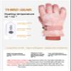 YAGTEYCLL Men's Women's Heated Gloves for Winter, Ladies Pink Waterproof Ski Touchscreen Mittens, USB Electric Rechargeable Warm Glove for Outdoor Cold Weather Cycling Hiking Motorcycle-B view 2