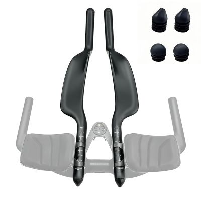 Joxvizx Carbon Bicycle TT Arm Rest Handlebar Aero Bars Extension Triathlon Trial Bike Bar Ends Cycling Bullhorn Handlebar Parts 22.2mm for Road TT Bike,Fixed Gear,Racing bike-Black Matt (No Hole)
