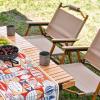 Camping Chairs For Adults Folding Chairs Outdoor For Garden Picnic Hiking Indoor, Recliner Garden Chairs, Aluminium + Oxford Cloth + Beech Wood, For Outdoor Camp, Travel, Beach, Picnic, Hiking, 2 Piec view 2