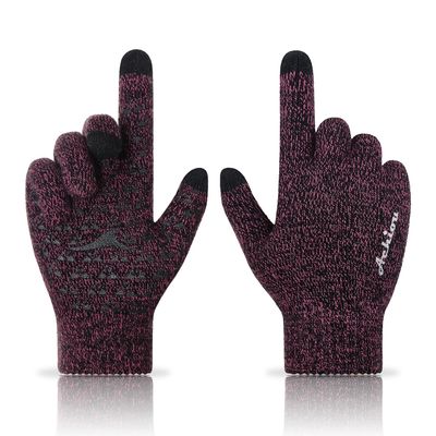 Achiou Winter Gloves, Glove for Men Women, Upgraded Touch Screen Texting Warm Running with Thermal Soft Knit Lining