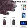 Achiou Winter Gloves, Glove for Men Women, Upgraded Touch Screen Texting Warm Running with Thermal Soft Knit Lining view 2