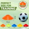 35/65/105 Pack Agility Soccer Cones for Training, Reusable Sports Cones for Drills with Mesh Bag, Training Cones for Soccer Practice, Football, Basketball - Disc Cones Training Equipment5 Color view 2