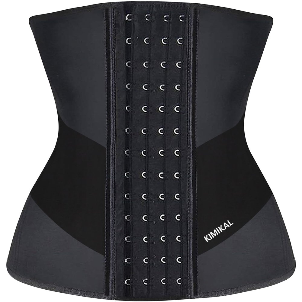 KIMIKAL Women Waist Trainer Corset Belt: Under Clothes Sport Tummy Control Long Torso Shapewear BLACK 4XLarge