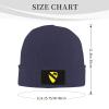 1st Cavalry Division Knit Hat Unisex Winter Warm Skull Cap Navy Blue view 3