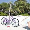 L-TWOO Beach Cruiser Bike 26inch Wheel Bike 7 Speed Cruiser Bicycle V-Brake Comfortable Commuter Bike for Women Men Senior (Purple) view 3