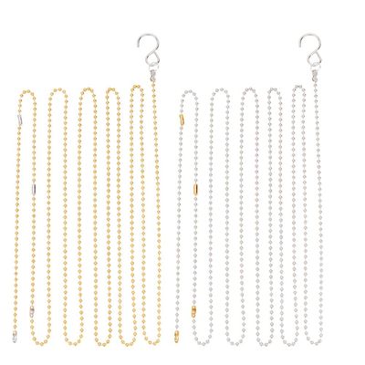 GOMAKERER 4 Pcs Volleyball Net Height Chains, 2 Colors Volleyball Net Setter Chains Net Height Chains Measuring Chains Volleyball Referee Equipment for Outdoor Training(Platinum and Golden)