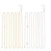 GOMAKERER 4 Pcs Volleyball Net Height Chains, 2 Colors Volleyball Net Setter Chains Net Height Chains Measuring Chains Volleyball Referee Equipment for Outdoor Training(Platinum and Golden) view 1