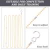 GOMAKERER 4 Pcs Volleyball Net Height Chains, 2 Colors Volleyball Net Setter Chains Net Height Chains Measuring Chains Volleyball Referee Equipment for Outdoor Training(Platinum and Golden) view 3