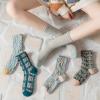 LAKEMON 5 Pack Cute Womens Floral Socks,Vintage Embroidered Floral Socks (5 Pairs-H) view 3