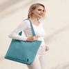 Prite Corduroy Tote Bag for Women Large Shoulder Bag with Zipper and Pockets for College Work Travel Shopping(Lake Blue) view 2