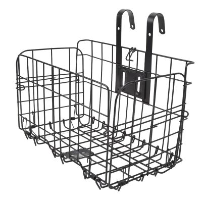 1 Pack Folding Rear Bike Basket Wire Mesh Fold-Up Detchable Front Bag Rear Hanging Bike Basket Bicycle Bag Cargo Rack for Mountain Bike Accessories Bike Frame Basket