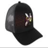 Dodge Scat Pack Rumble Snapback Trucker Hat  Black Red Mesh Cap with Embroidered Scat Pack Bee Logo Patch & Side Patch, Licensed view 2