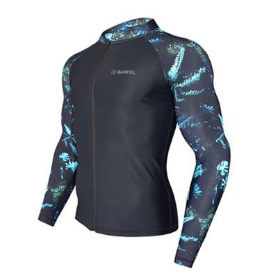 Bestgift Men's Wetsuit Full Body Sun Protection Surfing Suit Wetsuit Long Sleeve Long Trousers Black top 3XL