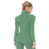 Liang Rou Women's Mock Turtleneck Ultrathin Long Sleeve Thermal Baselayer Undershirt Top Green X-Large view 3