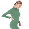 Liang Rou Women's Mock Turtleneck Ultrathin Long Sleeve Thermal Baselayer Undershirt Top Green X-Large view 4