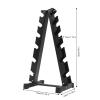 6-Tier Weight Rack for Dumbbell - Strength Training Dumbbell Rack Stand Only - Home Gym Storage Racks - 40" H, 660 lbs Weight Capacity (Black) view 4