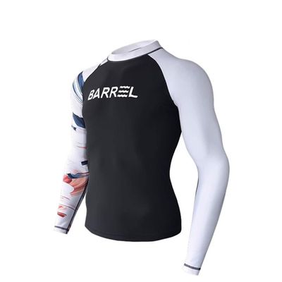 Bestgift Men's Wetsuit Full Body Sun Protection Surfing Suit Wetsuit Long Sleeve Long Trousers Black White top XXL