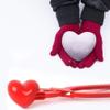 Heart Shape Snowball Maker Toys Love Heart Snowball Maker Clip Snow Brick Maker Sand for Snow Fights (Red) view 2