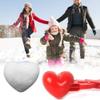 Heart Shape Snowball Maker Toys Love Heart Snowball Maker Clip Snow Brick Maker Sand for Snow Fights (Red) view 3