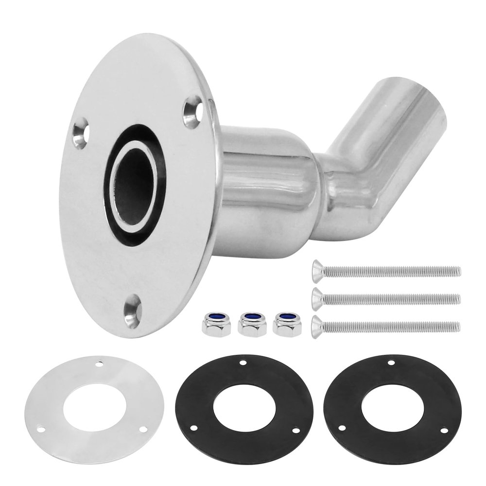 Anxingo 316 stainless steel thru hull/ex-haust fitting 24mm Tube Pipe Socket Hardware For Webasto Eberspacher (bend)
