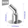 Anxingo 316 stainless steel thru hull/ex-haust fitting 24mm Tube Pipe Socket Hardware For Webasto Eberspacher (bend) view 4