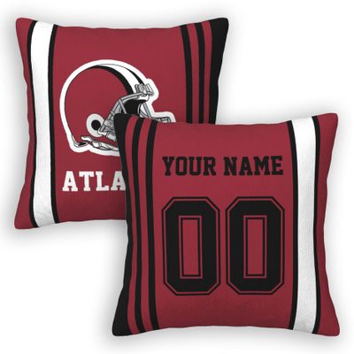 Cokpet Atlanta Throw Pillow Covers Custom Football Style Pillows Case Personalized Any Name and Number Pillow Cover Fans Gifts for Men Women Youth Boy
