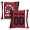 Cokpet Atlanta Throw Pillow Covers Custom Football Style Pillows Case Personalized Any Name and Number Pillow Cover Fans Gifts for Men Women Youth Boy view 1