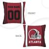 Cokpet Atlanta Throw Pillow Covers Custom Football Style Pillows Case Personalized Any Name and Number Pillow Cover Fans Gifts for Men Women Youth Boy view 2