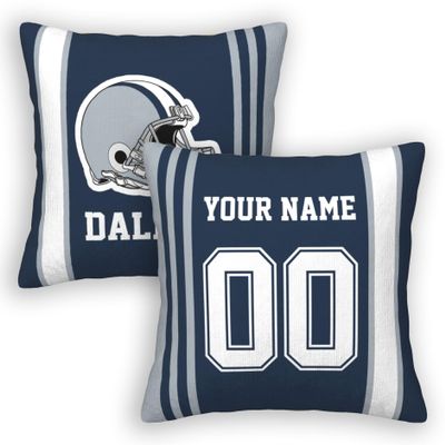 Cokpet Dallas Throw Pillow Covers Custom Football Style Pillows Case Personalized Any Name and Number Pillow Cover Fans Gifts for Men Women Youth Boy