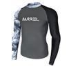 Bestgift Men's Rash Guard Sets Long-Sleeved Sunscreen Quick-Drying Surfing Suit Snorkeling Suit Grey Light Grey Sleeved top L view 1