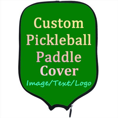 LMPTOEI Customized Padded Pickleballs Protection Custom Pickleballs Paddles Cover, Neoprenes Cover Paddle Case with Personalized Image Text Logo, Fits Most Rackets, Green