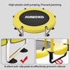 BLINWORLD Trampoline for Kids, 55Inch Adjustable Baby Toddler Trampoline with Basketball Hoop, 440lbs Indoor Outdoor Toddler Trampolin with Enclosure (Light Yellow) view 3