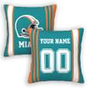 Cokpet Miami Throw Pillow Covers Custom Football Style Pillows Case Personalized Any Name and Number Pillow Cover Fans Gifts for Men Women Youth Boy view 1