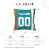 Cokpet Miami Throw Pillow Covers Custom Football Style Pillows Case Personalized Any Name and Number Pillow Cover Fans Gifts for Men Women Youth Boy view 3