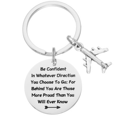 Kivosliviz Pilot Keychain for Men Women Birthday Gifts for Pilots Aviation Flight Attendant Keychain