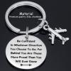Kivosliviz Pilot Keychain for Men Women Birthday Gifts for Pilots Aviation Flight Attendant Keychain view 2