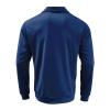 Mens Long Sleeve Polo Shirts Relaxed Fit Plaid Collar Cotton Golf T-Shirts Casual Lapel Button Up Thermal Sweatshirt Tops Navy view 4