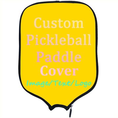 LMPTOEI Customized Padded Pickleballs Protection Custom Pickleballs Paddle Cover Design You Photo Text Logo, Fits Most Pickleballs Paddles, 8.5x11.5 Inches, Gold