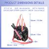 TASEKI Pickleball Bag, Large Pickleball Tote Bag, Pickleball Paddle Shoulder Bag with Zipper & Shoulder Strap, Sport Tote for Women,M5 view 2