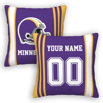 Cokpet Minnesota Throw Pillow Covers Custom Football Style Pillows Case Personalized Any Name and Number Pillow Cover Fans Gifts for Men Women Youth Boy