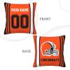 Cokpet Cincinnati Throw Pillow Covers Custom Football Style Pillows Case Personalized Any Name and Number Pillow Cover Fans Gifts for Men Women Youth Boy view 2