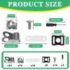 73Pcs Football Helmet Repair Kit, Hockey Helmet Repair Hardware Accessories, Including Visor Clips Screws Nuts Rubber Gaskets Helmet Buckles with Screwdriver (73) view 2
