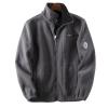 Bluelans Men's Full-Zip Polar Fleece Jacket Winter Fleece Jacket with Pocket Thick Warm Heat Retention Outdoor Coat for Men Grey L view 1