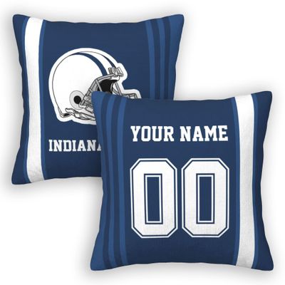 Cokpet Indianapolis Throw Pillow Covers Custom Football Style Pillows Case Personalized Any Name and Number Pillow Cover Fans Gifts for Men Women Youth Boy