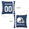 Cokpet Indianapolis Throw Pillow Covers Custom Football Style Pillows Case Personalized Any Name and Number Pillow Cover Fans Gifts for Men Women Youth Boy view 2