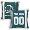 Cokpet Philadelphia Throw Pillow Covers Custom Football Style Pillows Case Personalized Any Name and Number Pillow Cover Fans Gifts for Men Women Youth Boy view 1