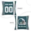 Cokpet Philadelphia Throw Pillow Covers Custom Football Style Pillows Case Personalized Any Name and Number Pillow Cover Fans Gifts for Men Women Youth Boy view 2
