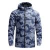 DGKaxiyaHM Men's Quick Dry Hiking Printed Jackets Breathable Hooded Plus Size Coats Durable Casual Zipper Outerwear (Navy Blue 2,Medium) view 1