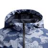 DGKaxiyaHM Men's Quick Dry Hiking Printed Jackets Breathable Hooded Plus Size Coats Durable Casual Zipper Outerwear (Navy Blue 2,Medium) view 2