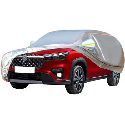 WOLWES Car Cover are Suitable for Suzuki S-Cross Motion Mild/Motion Full/Ultra Mild,Water,Rain,Sun and Snow Resistant Oxford Fabric Car Cover,with Side Door Zip (Color : White, Size : Motion Full)